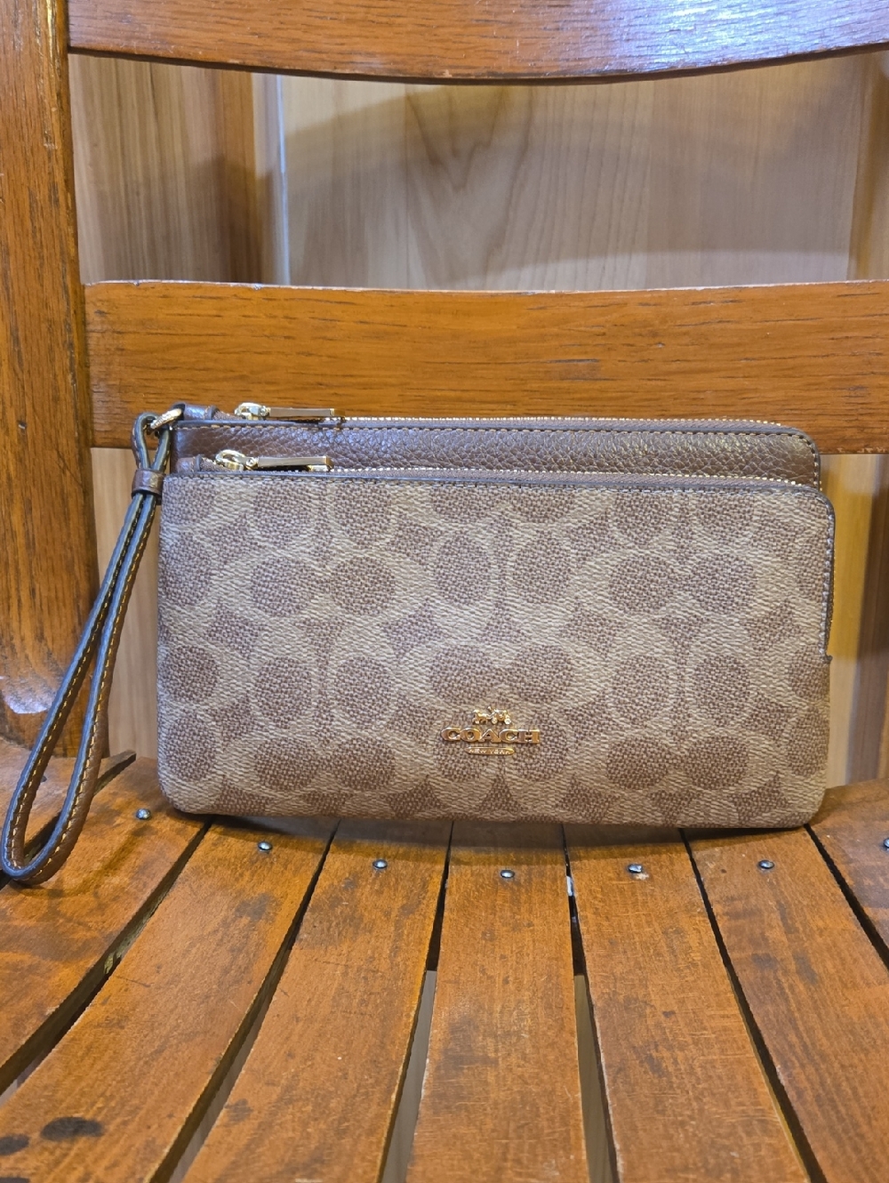 Coach Double Zip Wallet/Wristlet